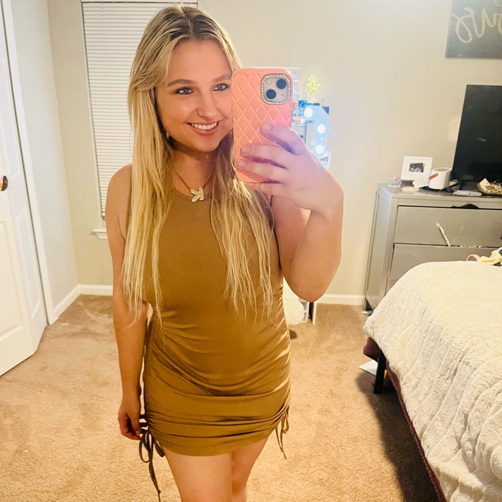 SHEIN tan dress